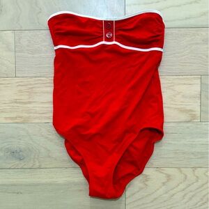 Lands End one-piece bathing suit.